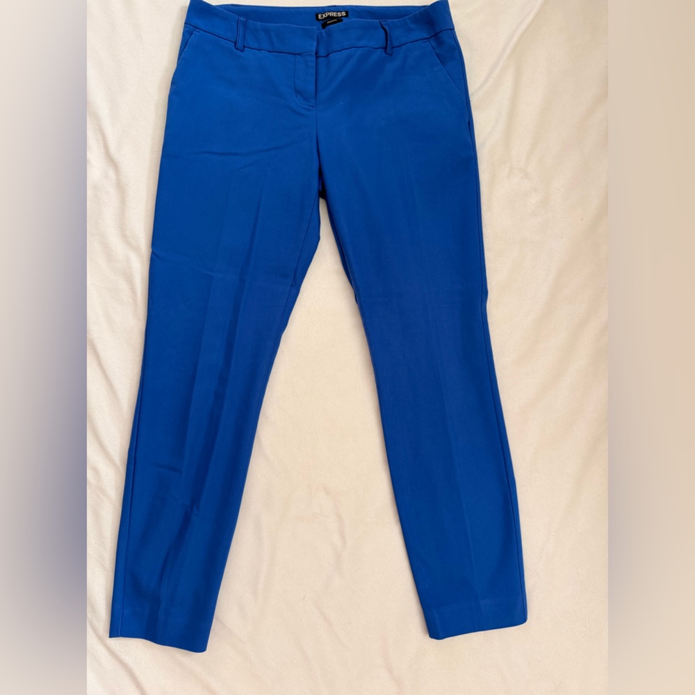 Express Women's Bold Blue Straight Leg Trousers